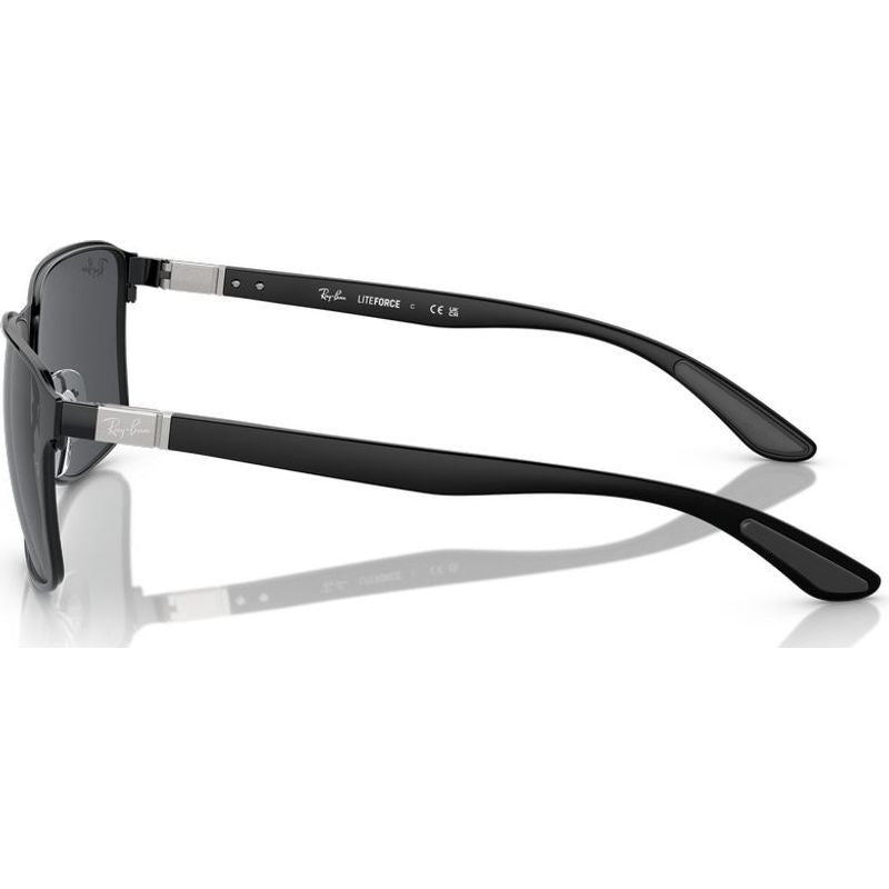 RB3721, Matte Black on Black/Dark Grey Lenses