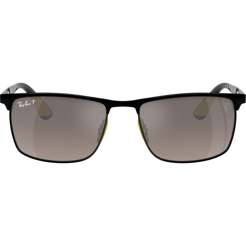 RB3726M, Black on Black/Grey Mirror Polarised Lenses