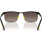 RB3726M, Black on Black/Grey Mirror Polarised Lenses
