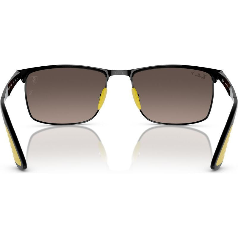 RB3726M, Black on Black/Grey Mirror Polarised Lenses