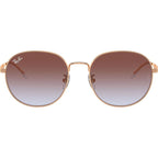 RB3727D, Rose Gold/Light Blue Violet Gradient Lenses