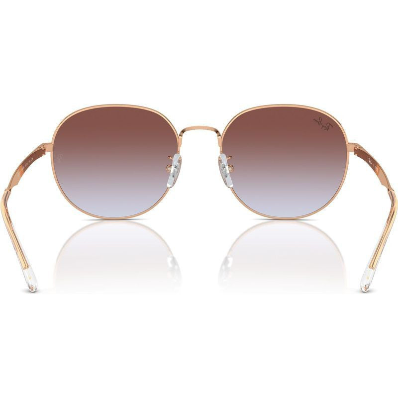 RB3727D, Rose Gold/Light Blue Violet Gradient Lenses