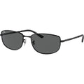 RB3732, Black/Dark Grey Glass Lenses 59 Eye Size