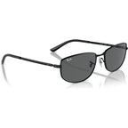 RB3732, Black/Dark Grey Glass Lenses 59 Eye Size