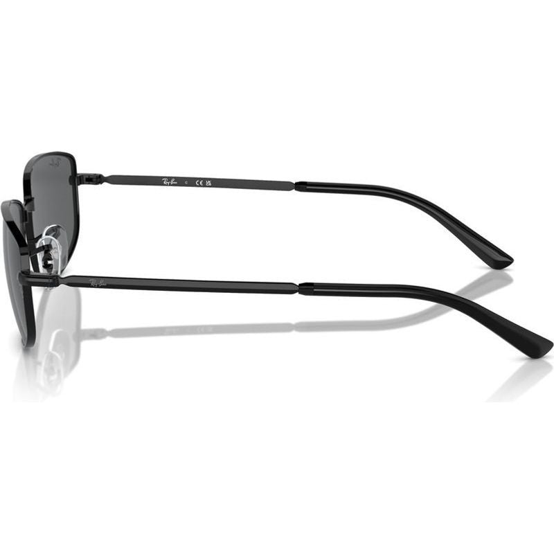 RB3732, Black/Dark Grey Glass Lenses 59 Eye Size