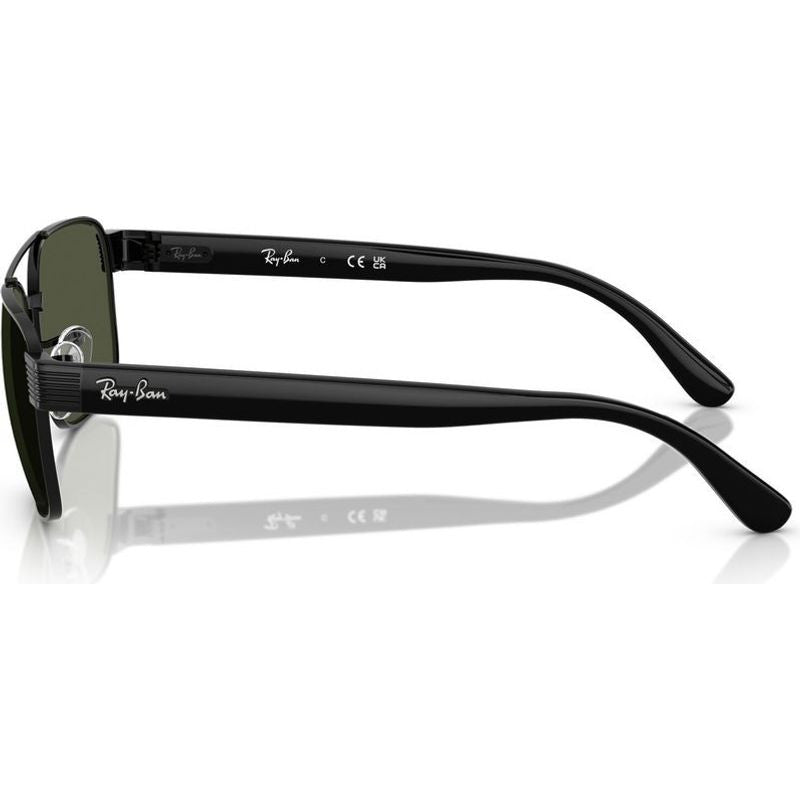 RB3751, Black/Green Glass Lenses 58 Eye Size