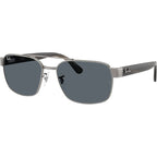 RB3751, Gunmetal/Blue Glass Lenses 58 Eye Size