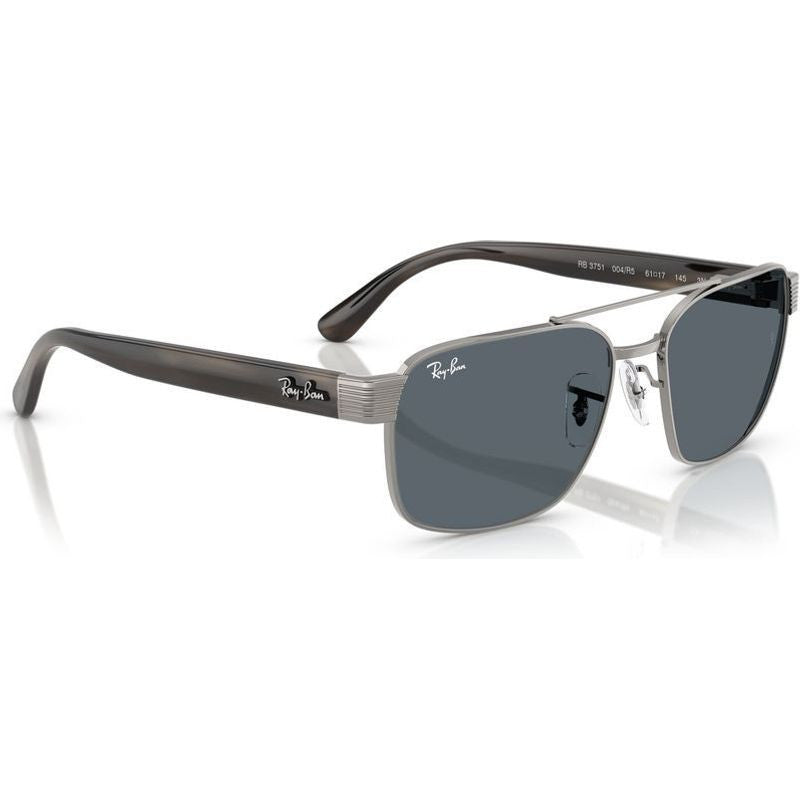 RB3751, Gunmetal/Blue Glass Lenses 58 Eye Size