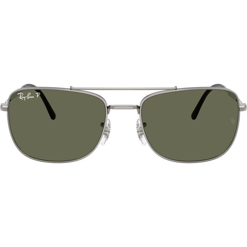 RB3755, Gunmetal/Green Polarised Glass Lenses 59 Eye Size