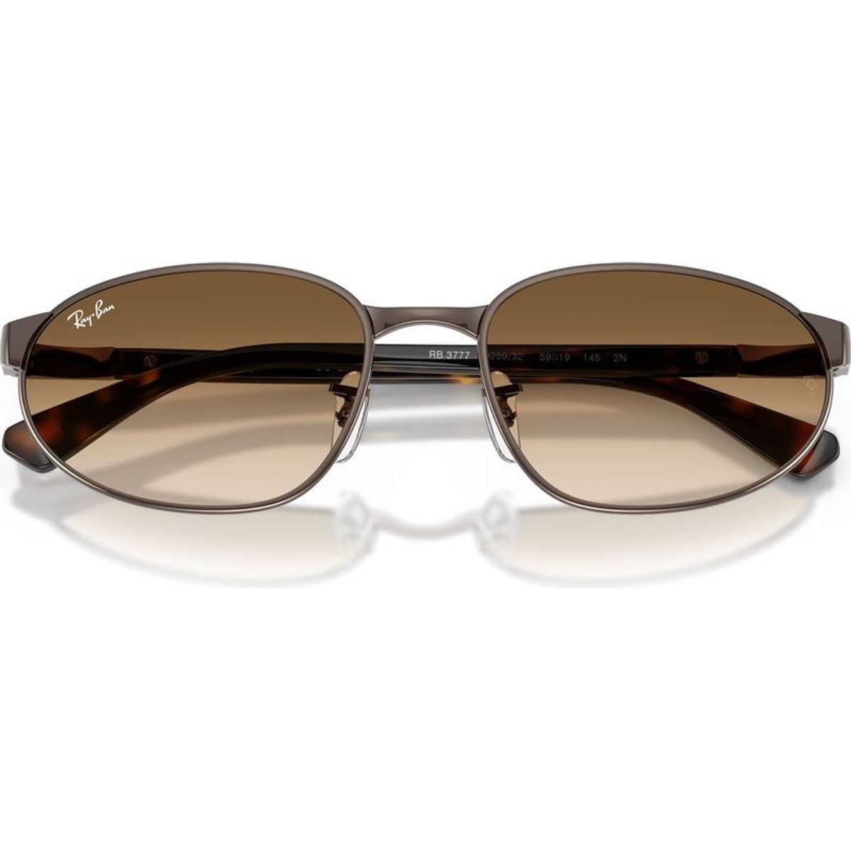RB3777, Copper/Clear Brown Gradient Glass Lenses 59 Eye Size