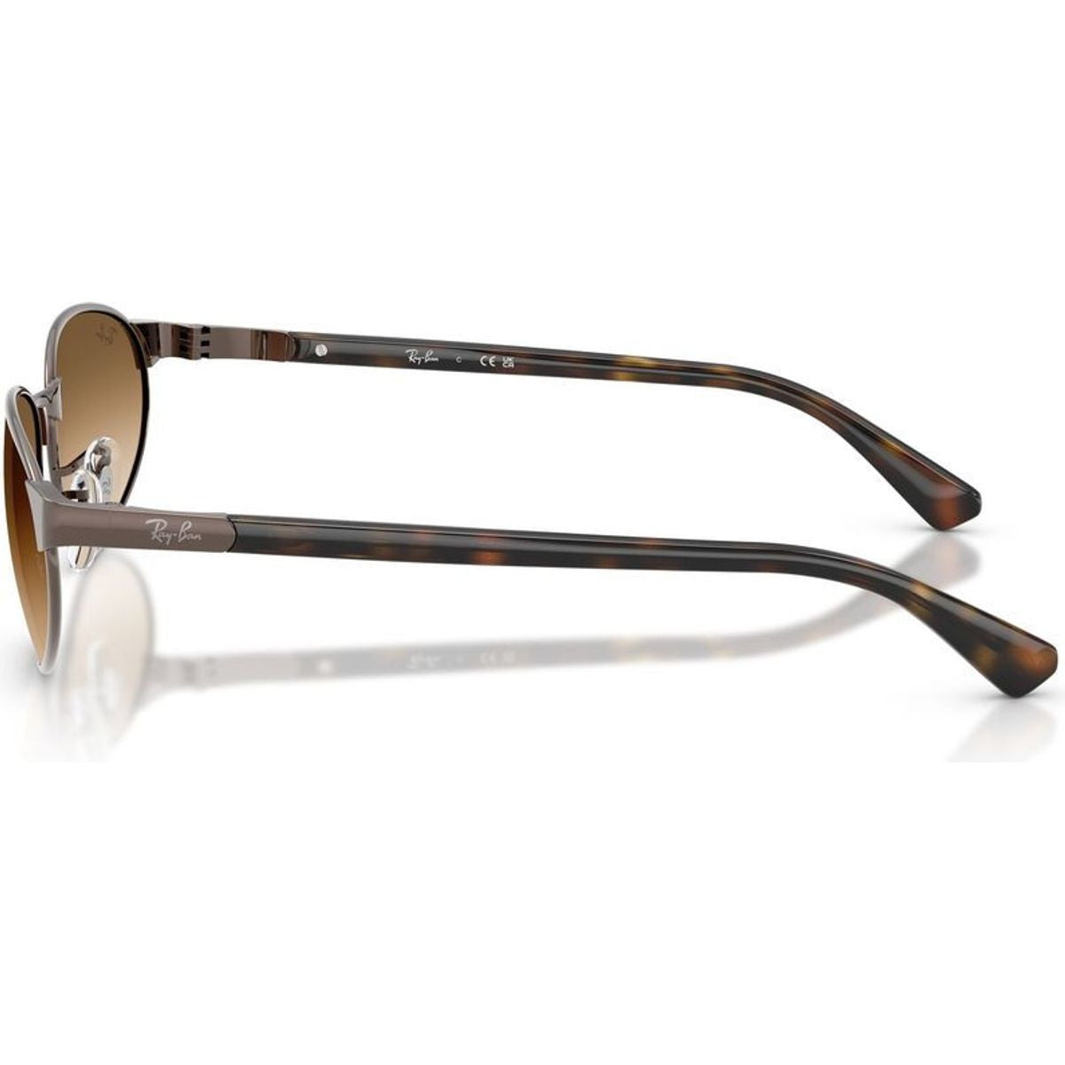 RB3777, Copper/Clear Brown Gradient Glass Lenses 59 Eye Size