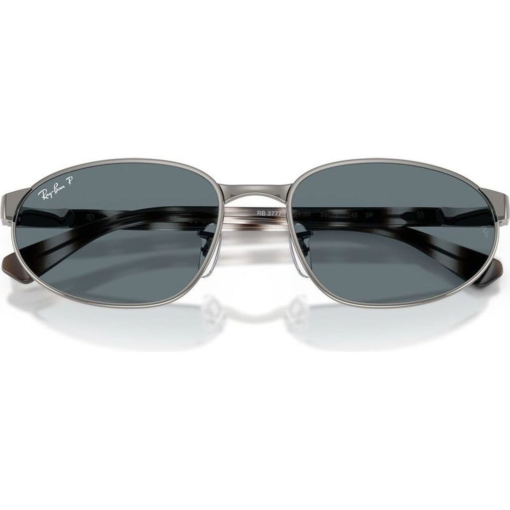 RB3777, Gunmetal/Dark Blue Polarised Glass Lenses 59 Eye Size