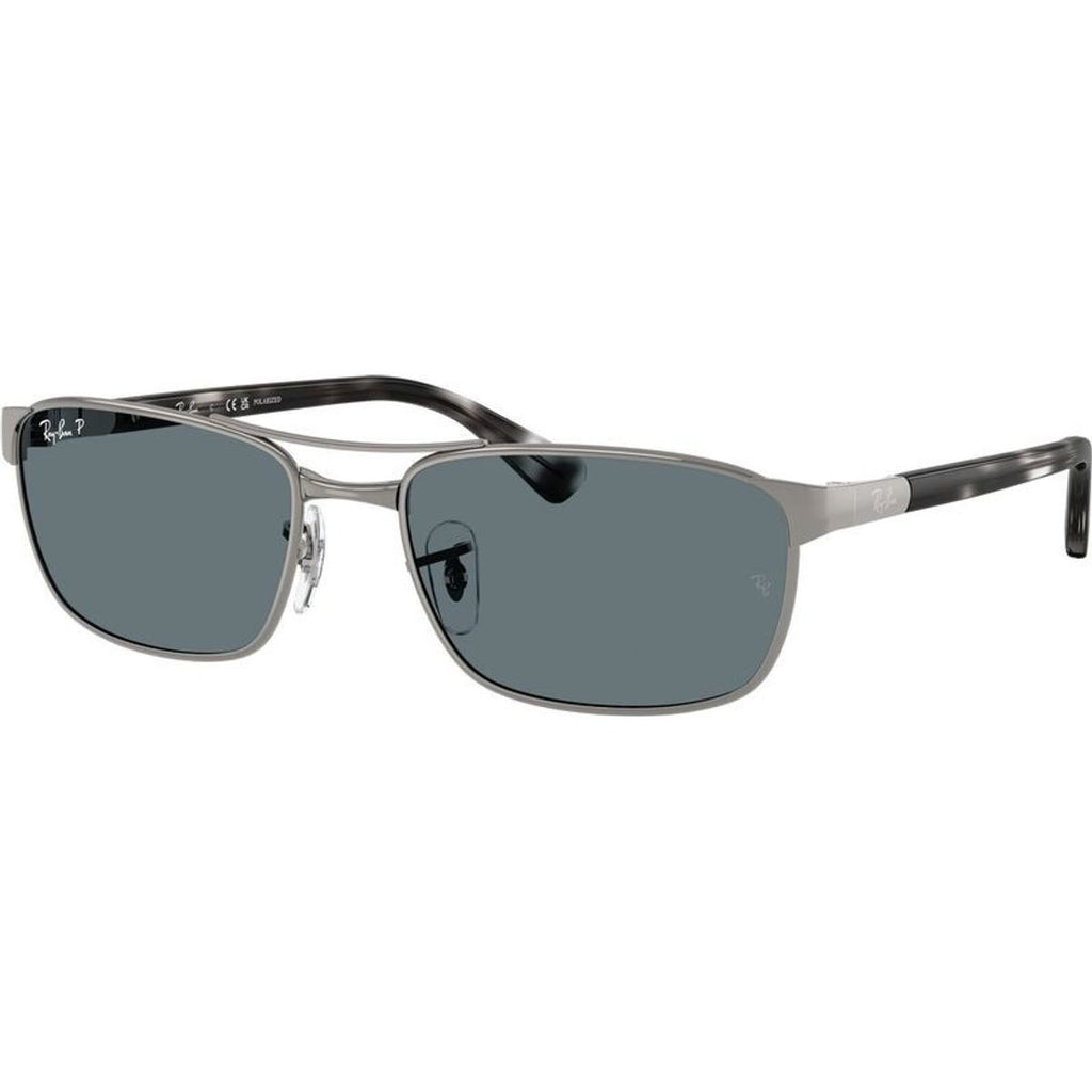 RB3778, Gunmetal/Dark Blue Polarised Glass Lenses 60 Eye Size