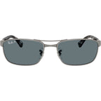 RB3778, Gunmetal/Dark Blue Polarised Glass Lenses 57 Eye Size