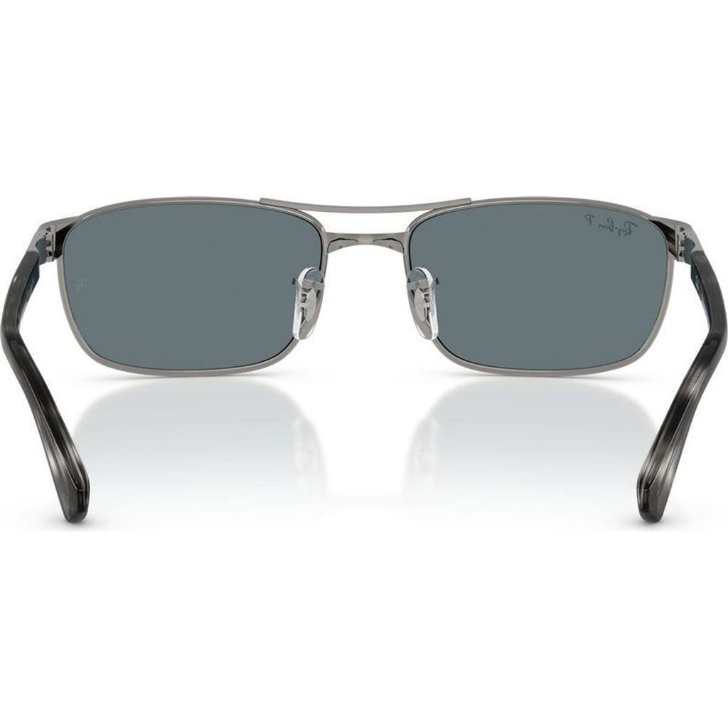 RB3778, Gunmetal/Dark Blue Polarised Glass Lenses 57 Eye Size