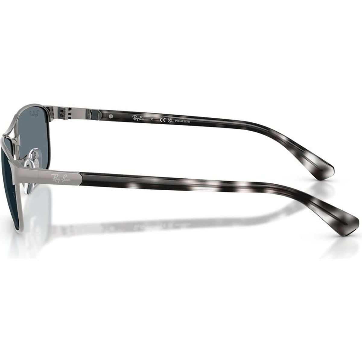 RB3778, Gunmetal/Dark Blue Polarised Glass Lenses 60 Eye Size