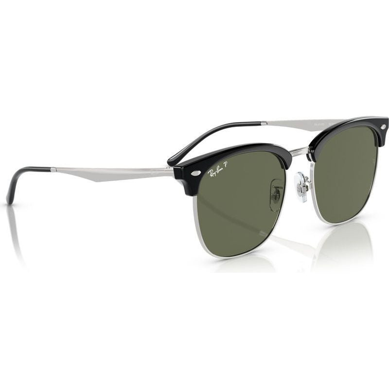 RB4418D, Black on Silver/Dark Green Polarised Lenses