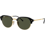 RB4429, Black on Arista/Green Glass Lenses 55 Eye Size