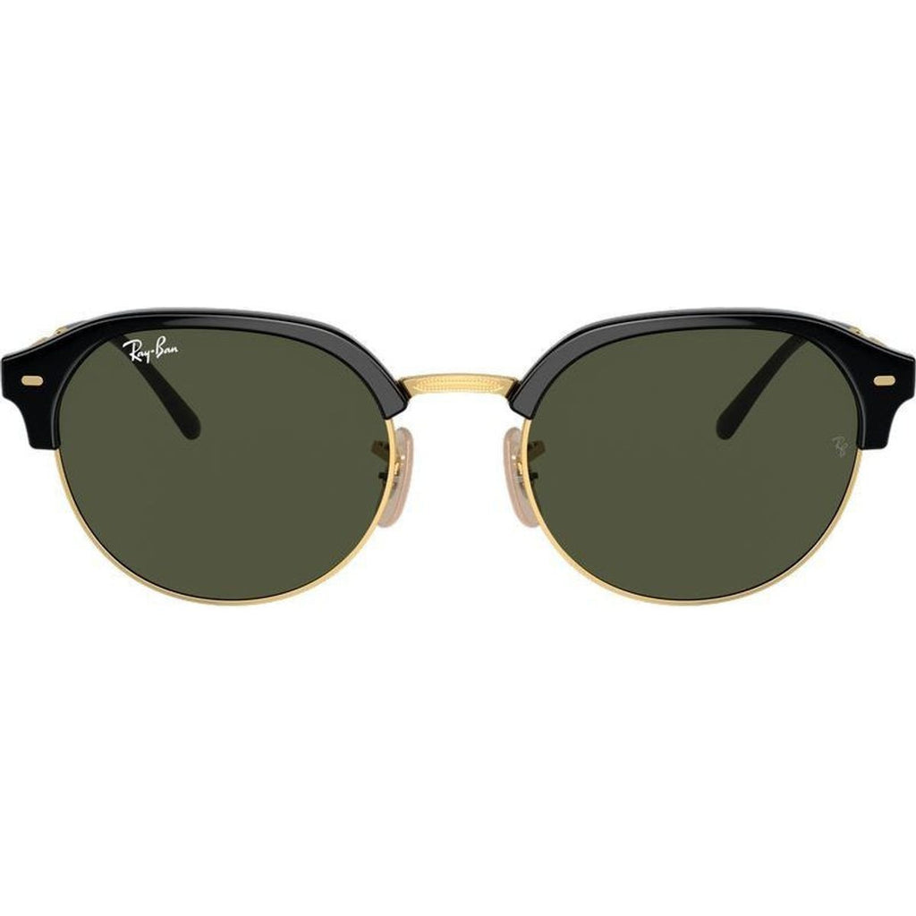 RB4429, Black on Arista/Green Glass Lenses 55 Eye Size