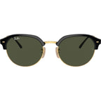RB4429, Black on Arista/Green Glass Lenses 55 Eye Size