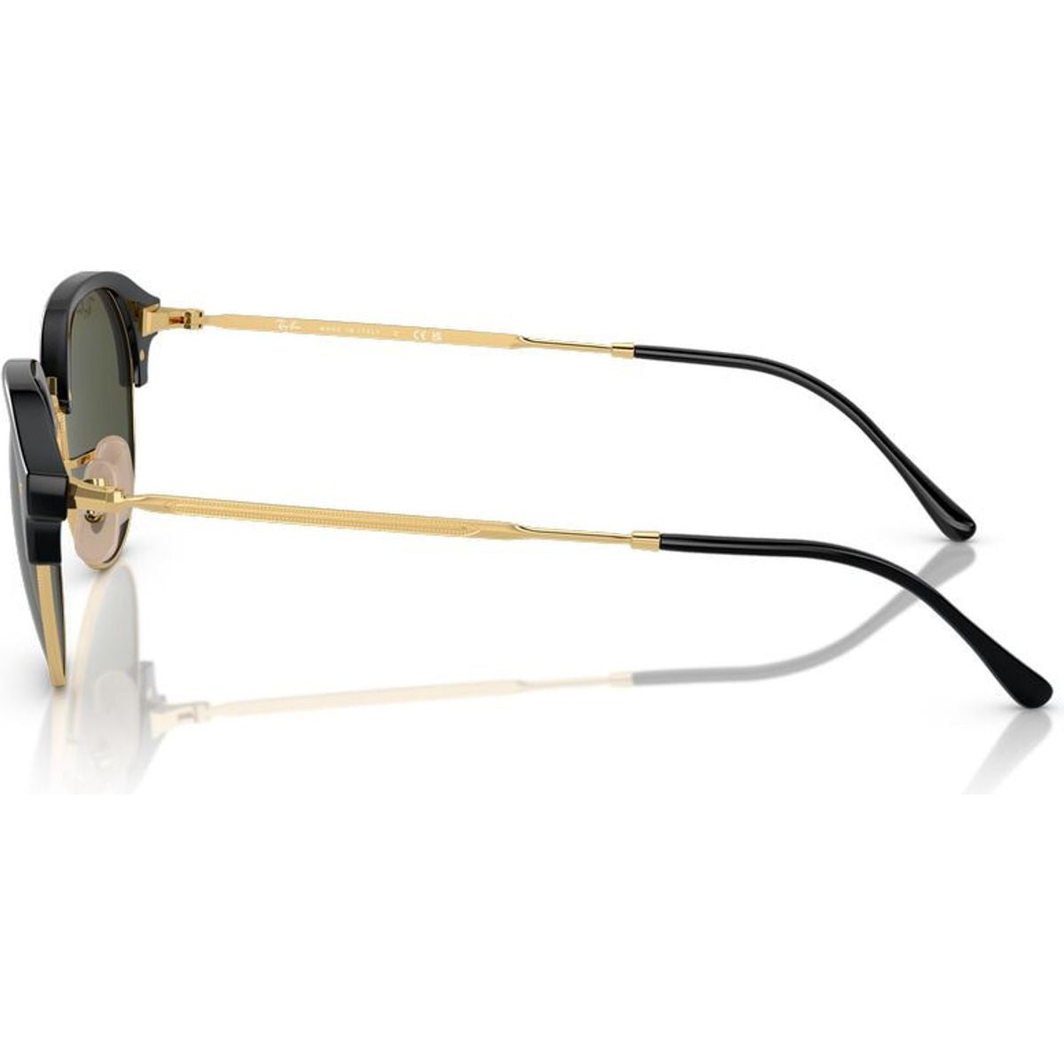 RB4429, Black on Arista/Green Glass Lenses 55 Eye Size