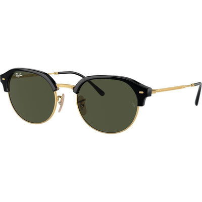 RB4429, Black on Arista/Green Glass Lenses 53 Eye Size