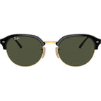 RB4429, Black on Arista/Green Glass Lenses 53 Eye Size