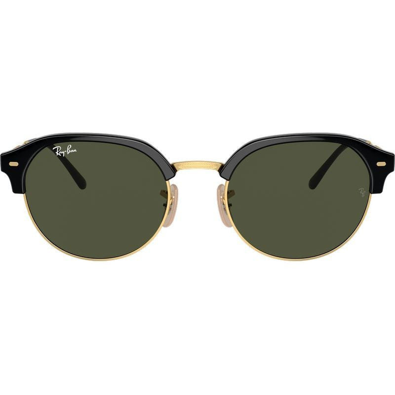 RB4429, Black on Arista/Green Glass Lenses 53 Eye Size