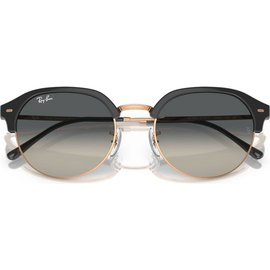 RB4429, Dark Grey on Rose Gold/Grey Gradient Glass Lenses 55 Eye Size