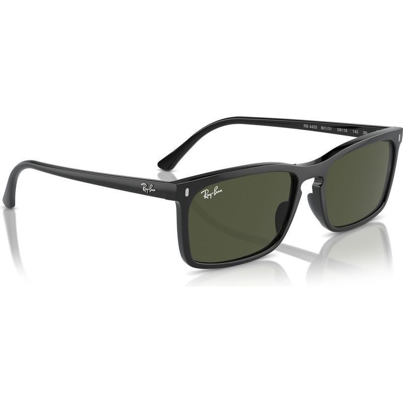 RB4435, Black/Green Glass Lenses 56 Eye Size
