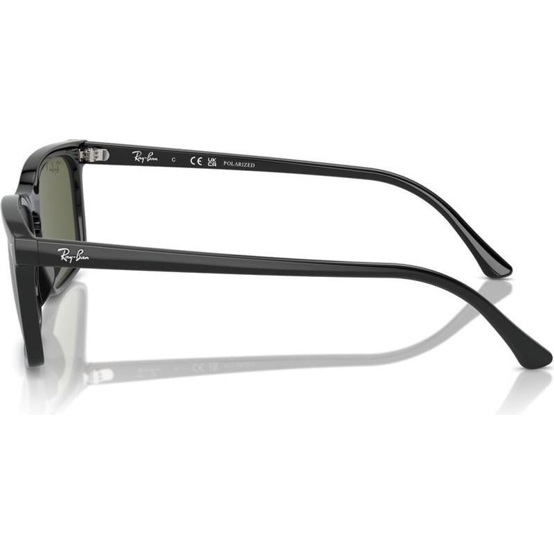RB4435, Black/Green Polarised Glass Lenses 56 Eye Size