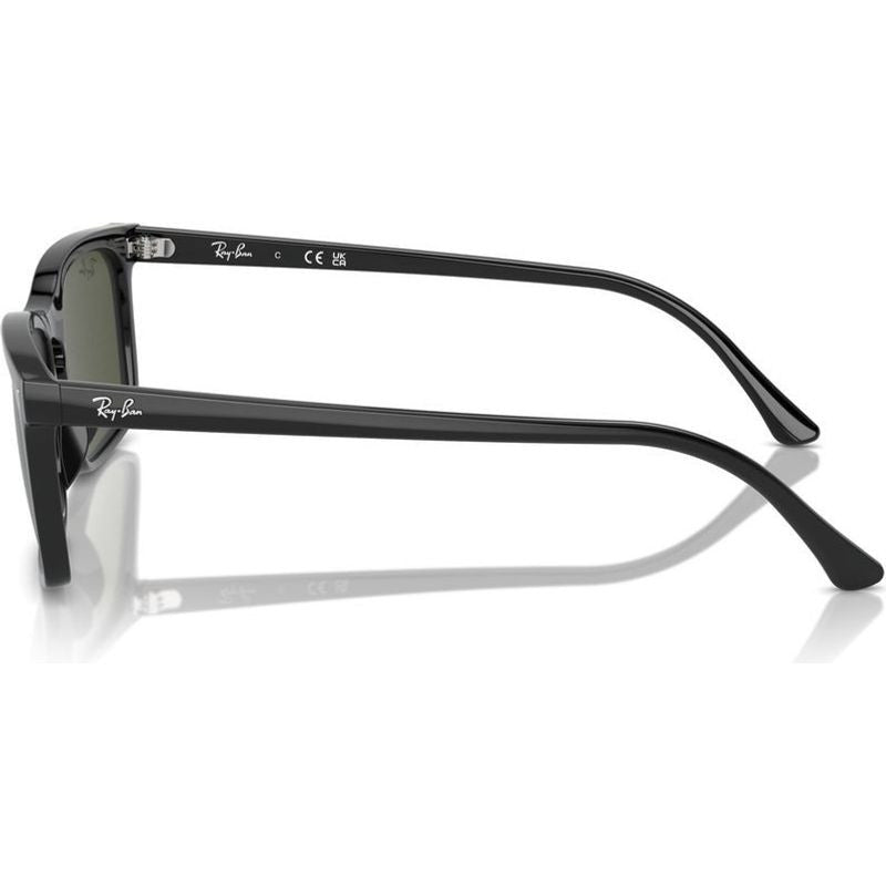 RB4435, Black/Green Glass Lenses 56 Eye Size