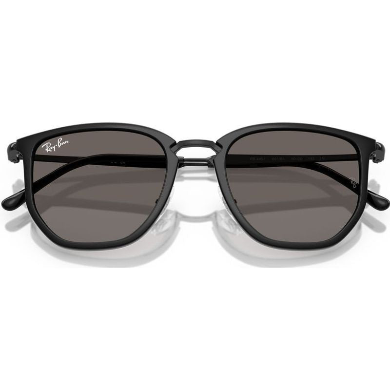 RB4451, Black/Dark Grey Glass Lenses 53 Eye Size