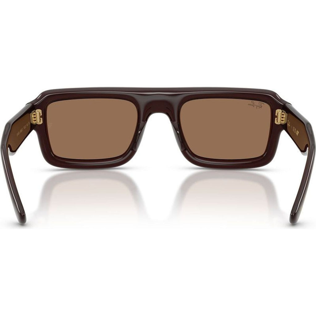 RB4954, Transparent Brown/Dark Brown Lenses 52 Eye Size