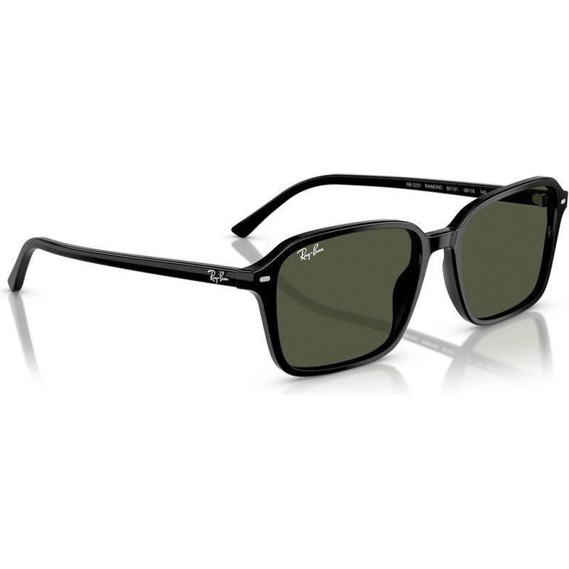 Raimond RB2231, Black/Green Glass Lenses 56 Eye Size