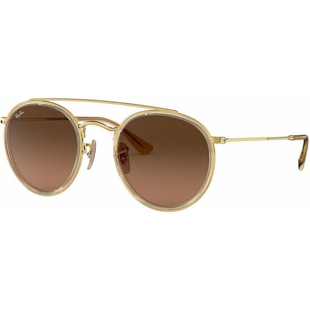 Round Double Bridge RB3647N, Gold/Brown Gradient Glass Lenses