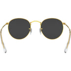 Round Metal RB3447, Gold/Black Polarised Glass Lenses 50 Eye Size