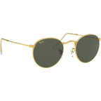Round Metal RB3447, Legend Gold/Green Glass Lenses 53 Eye Size
