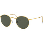 Round Metal RB3447, Legend Gold/Green Glass Lenses 53 Eye Size
