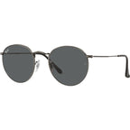 Round Metal RB3447, Antique Gunmetal/Dark Grey Glass Lenses 53 Eye Size