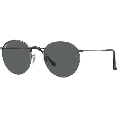 Round Metal RB3447, Antique Gunmetal/Dark Grey Glass Lenses 53 Eye Size