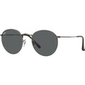 Round Metal RB3447, Antique Gunmetal/Dark Grey Glass Lenses 50 Eye Size