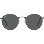 Round Metal RB3447, Antique Gunmetal/Dark Grey Glass Lenses 53 Eye Size