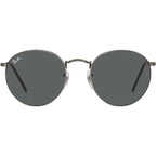 Round Metal RB3447, Antique Gunmetal/Dark Grey Glass Lenses 50 Eye Size