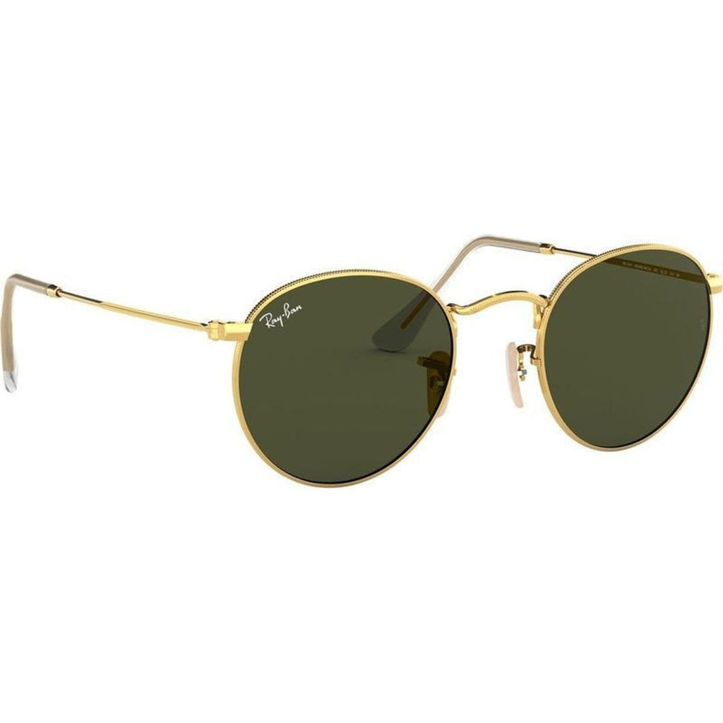 Round Metal RB3447, Arista/Green Glass Lenses 50 Eye Size