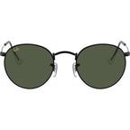Round Metal RB3447, Black/Green Glass Lenses 53 Eye Size