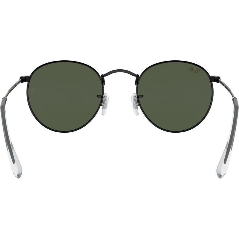 Round Metal RB3447, Black/Green Glass Lenses 50 Eye Size