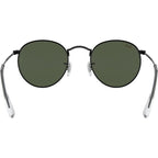 Round Metal RB3447, Black/Green Glass Lenses 53 Eye Size