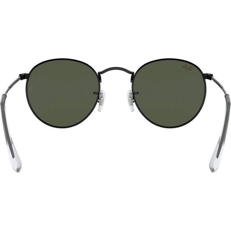 Round Metal RB3447, Black/Green Glass Lenses 53 Eye Size