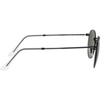 Round Metal RB3447, Black/Green Glass Lenses 50 Eye Size